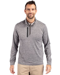 Cutter & Buck Layering Cutter & Buck - Men's Stealth Heathered Quarter-Zip Pullover