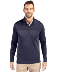 Cutter & Buck Layering Cutter & Buck - Men's Traverse Stripe Quarter Zip