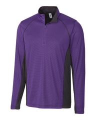 Cutter & Buck Layering S / College Purple Cutter & Buck - Clique Men's Ice Pique Colorblock Half Zip Pullover