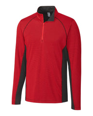 Cutter & Buck Layering S / Red Cutter & Buck - Clique Men's Ice Pique Colorblock Half Zip Pullover