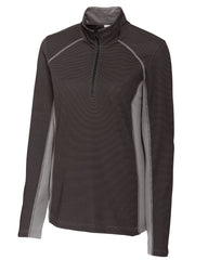 Cutter & Buck Layering XS / Black Cutter & Buck - Clique Women's Ice Pique Colorblock Half Zip Pullover