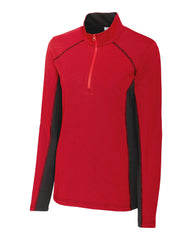 Cutter & Buck Layering XS / Red Cutter & Buck - Clique Women's Ice Pique Colorblock Half Zip Pullover