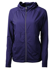 Cutter & Buck Outerwear XS / College Purple Cutter & Buck - Women's Adapt Eco Knit Hybrid Recycled Full-Zip Jacket