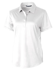 Cutter & Buck Polos XS / White Cutter & Buck - Women's Prospect Textured Stretch Short Sleeve Polo