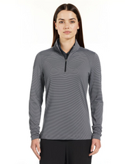 PGA Tour Polos S / Caviar PGA Tour - Women's Feeder Stripe Mock Neck Pullover