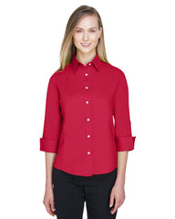 Devon & Jones Woven Shirts Devon & Jones - Women's Perfect Fit™ 3/4 Sleeve Stretch Poplin Blouse