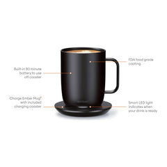 Ember Accessories 14oz / Black Ember - Temperature Control Smart Mug 14oz