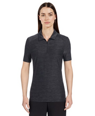PGA Tour Polos S / Caviar Heather PGA Tour - Women's Jaspe Airflux Polo w/ Self Collar