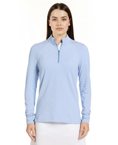 PGA Tour Polos S / Top O The Morning PGA Tour - Women's Feeder Stripe Mock Neck Pullover