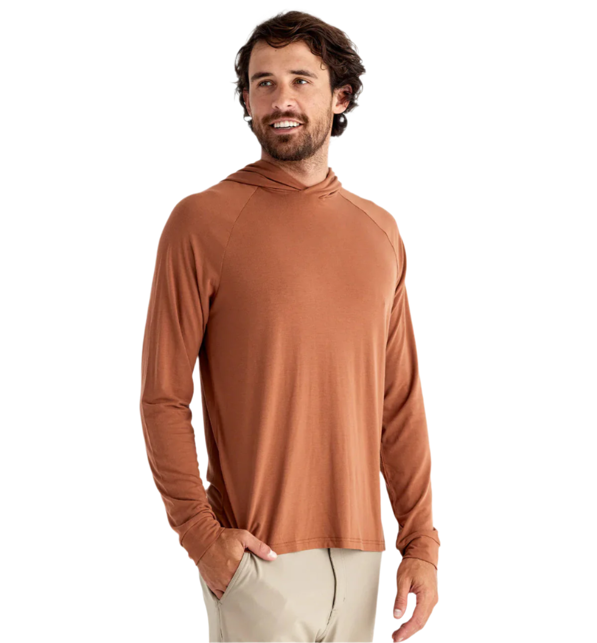 Free Fly T-shirts S / Desert Sand Red Free Fly - Men's Bamboo Flex Hoodie