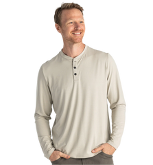 Free Fly T-shirts S / Sandstone Free Fly - Men's Bamboo Flex Long Sleeve Henley