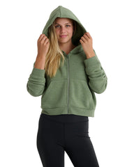 Free Fly Sweatshirts XS / Heather Olivine Free Fly - Women's Bamboo Northcoast Fleece Full-Zip Hoodie