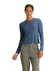 Free Fly T-Shirts XS / Pacific Blue Free Fly - Women's Ribbed Bamboo Long Sleeve