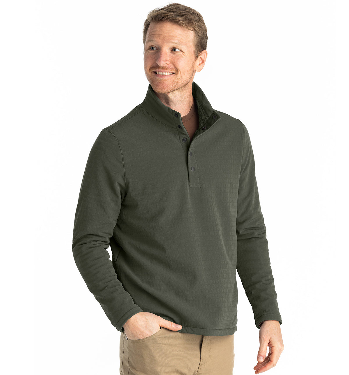 Free Fly - Men's Gridback Fleece Snap Pullover