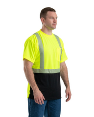 Berne - Men's Hi-Vis Class 3 Color Block Short-Sleeve T-Shirt