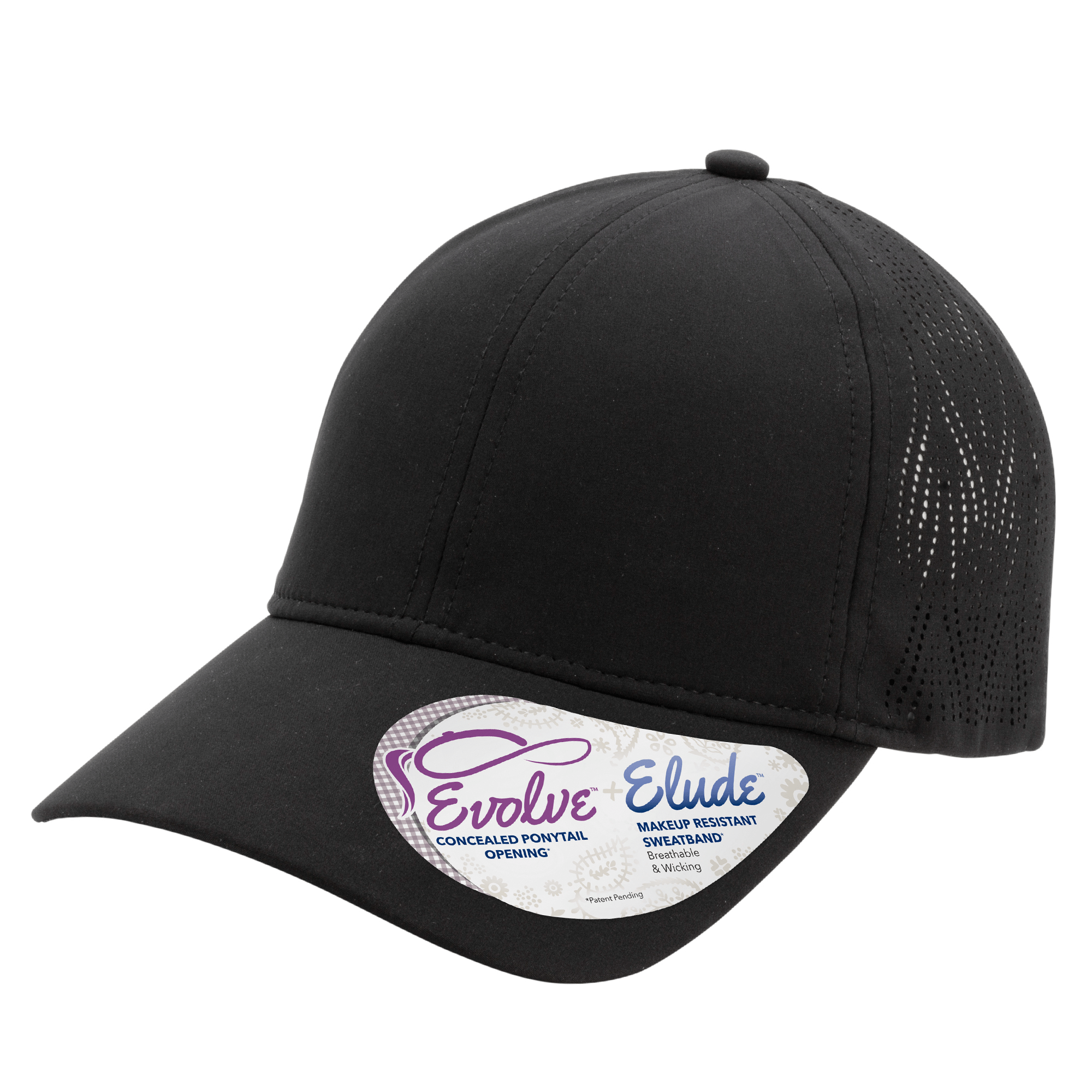 Infinity Her Headwear Adjustable / Black/Swirl Infinity Her - GABY Perforated Performance Ponytail Cap