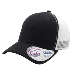 Infinity Her Headwear Adjustable / Black/White Infinity Her - CHARLIE Trucker Ponytail Cap Solid