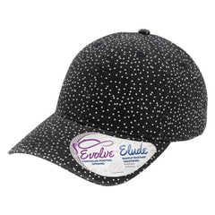 Infinity Her Headwear Adjustable / Black/White Polka Dots Infinity Her - HATTIE Printed Ponytail Cap