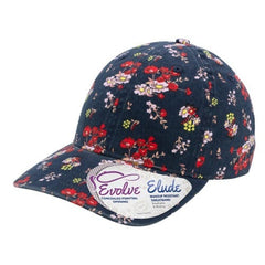 Infinity Her Headwear Adjustable / Dark Navy/Floral Infinity Her - HATTIE Printed Ponytail Cap