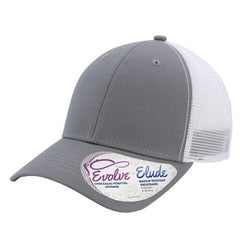 Infinity Her Headwear Adjustable / Grey/White Infinity Her - CHARLIE Trucker Ponytail Cap Solid