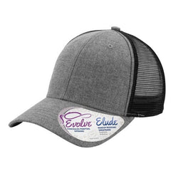 Infinity Her Headwear Adjustable / Heather Grey/Black Infinity Her - CHARLIE Trucker Ponytail Cap Solid