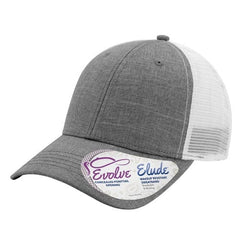 Infinity Her Headwear Adjustable / Heather Grey/White Infinity Her - CHARLIE Trucker Ponytail Cap Solid