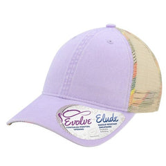 Infinity Her Headwear Adjustable / Lavender/Stripes Infinity Her - TESS Mesh Back Ponytail Cap