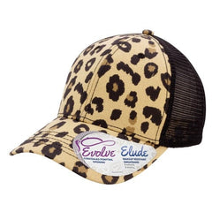 Infinity Her Headwear Adjustable / Leopard/Black Infinity Her - CHARLIE Trucker Ponytail Cap Patterned