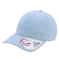 Infinity Her Headwear Adjustable / Light Blue/White Polka Dots Infinity Her - HATTIE Printed Ponytail Cap