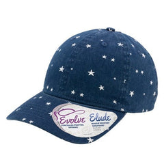 Infinity Her Headwear Adjustable / Navy/White Stars Infinity Her - HATTIE Printed Ponytail Cap