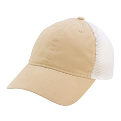 Infinity Her Headwear Adjustable / Latte/White Infinity Her - ANNIE Peached Twill Mesh Back Ponytail Cap