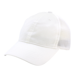 Infinity Her Headwear Adjustable / White/White Infinity Her - ANNIE Peached Twill Mesh Back Ponytail Cap
