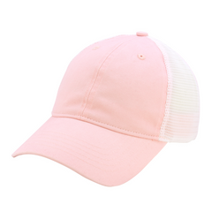 Infinity Her Headwear Adjustable / Cherry Blossom/White Infinity Her - ANNIE Peached Twill Mesh Back Ponytail Cap
