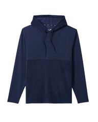 Johnnie-O Layering S / Navy Johnnie-O - Mixed Media Hoodie