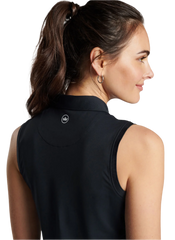 Peter Millar - Women's Sleeveless Banded Button Polo - Black