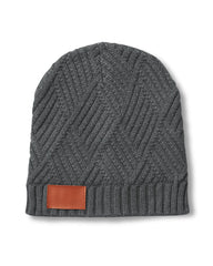 Leeman Headwear One Size / Charcoal Heather Leeman - Trellis Knit Beanie