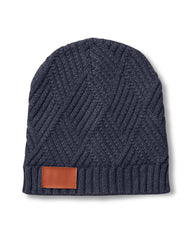 Leeman Headwear One Size / Heather Navy Leeman - Trellis Knit Beanie