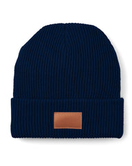 Leeman Headwear One Size / Navy Blue Leeman - Cuffed Rib Knit Beanie