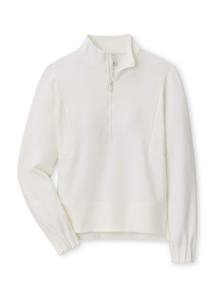 Peter Millar Sweatshirts XS / Soft White Peter Millar - Women's Flora Knit Half-Zip Pullover - Soft White