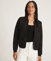 Marine Layer Outerwear XS / Black Marine Layer - Women's Corbet Quilted Bomber