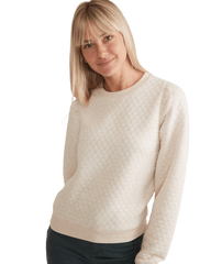 Marine Layer Sweatshirts Marine Layer - Women's Corbet Quilted Puff Sleeve Crewneck