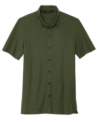Mercer+Mettle Polos XS / Townsend Green Mercer+Mettle - Men's Stretch Pique Full-Button Polo
