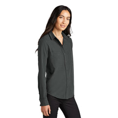 Mercer+Mettle Woven Shirts Mercer+Mettle - Women's Stretch Crepe Long Sleeve Blouse