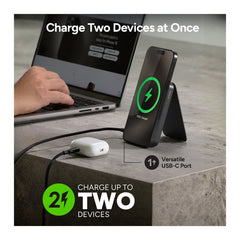 mophie Electronics One Size / White mophie - Snap+5000 mAh Wireless Power Bank w/ Stand
