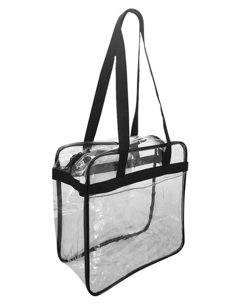 Clear Tote w/ Zippered Top