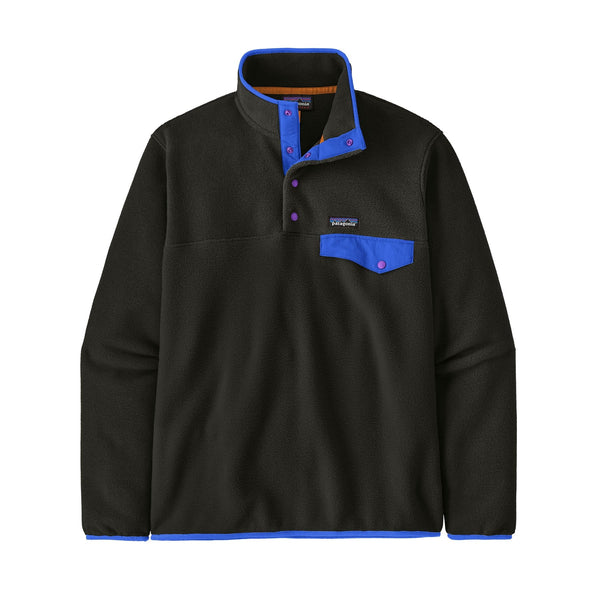 Patagonia Fleece XXS / Black w/P6 Blue Patagonia - Men's Lightweight Synchilla® Fleece Snap-T® Fleece Pullover