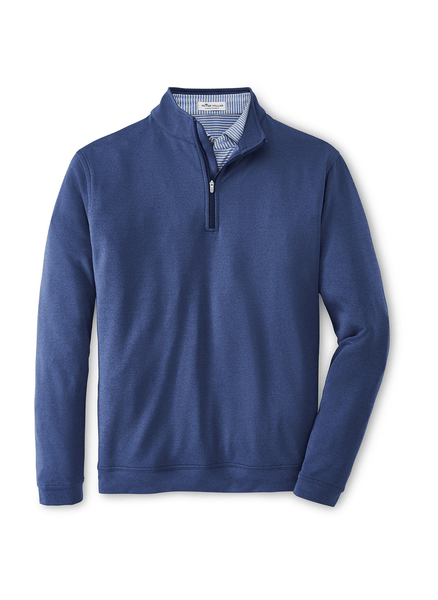 Peter Millar Layering S / Navy Peter Millar - Men's Perth Performance Melange Quarter-Zip - Navy