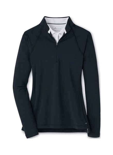 Peter Millar Layering XS / Black Peter Millar - Women's Raglan Sleeve Perth Layer Quarter-Zip - Black