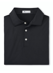 Peter Millar Polos S / Black Peter Millar - Men's Solid Performance Polo w/ Self Collar