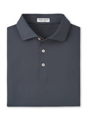 Peter Millar Polos S / Iron Peter Millar - Men's Solid Performance Polo w/ Self Collar